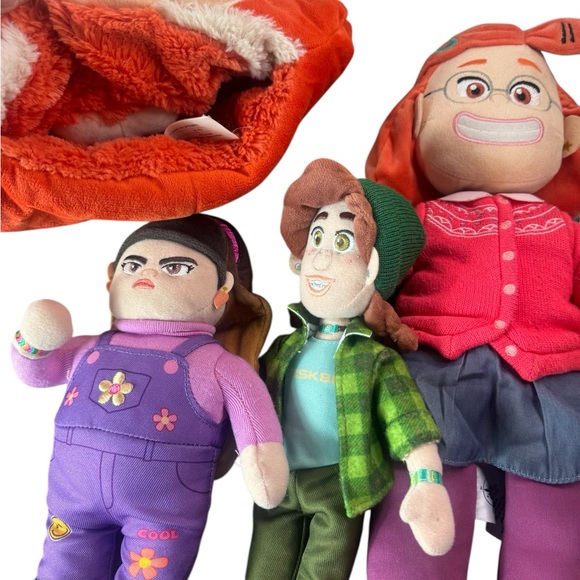 Disney Pixar Turning Red Lot Of 4 Meilin Lee Plush Doll 18” Reversible Face - Picture 4 of 4